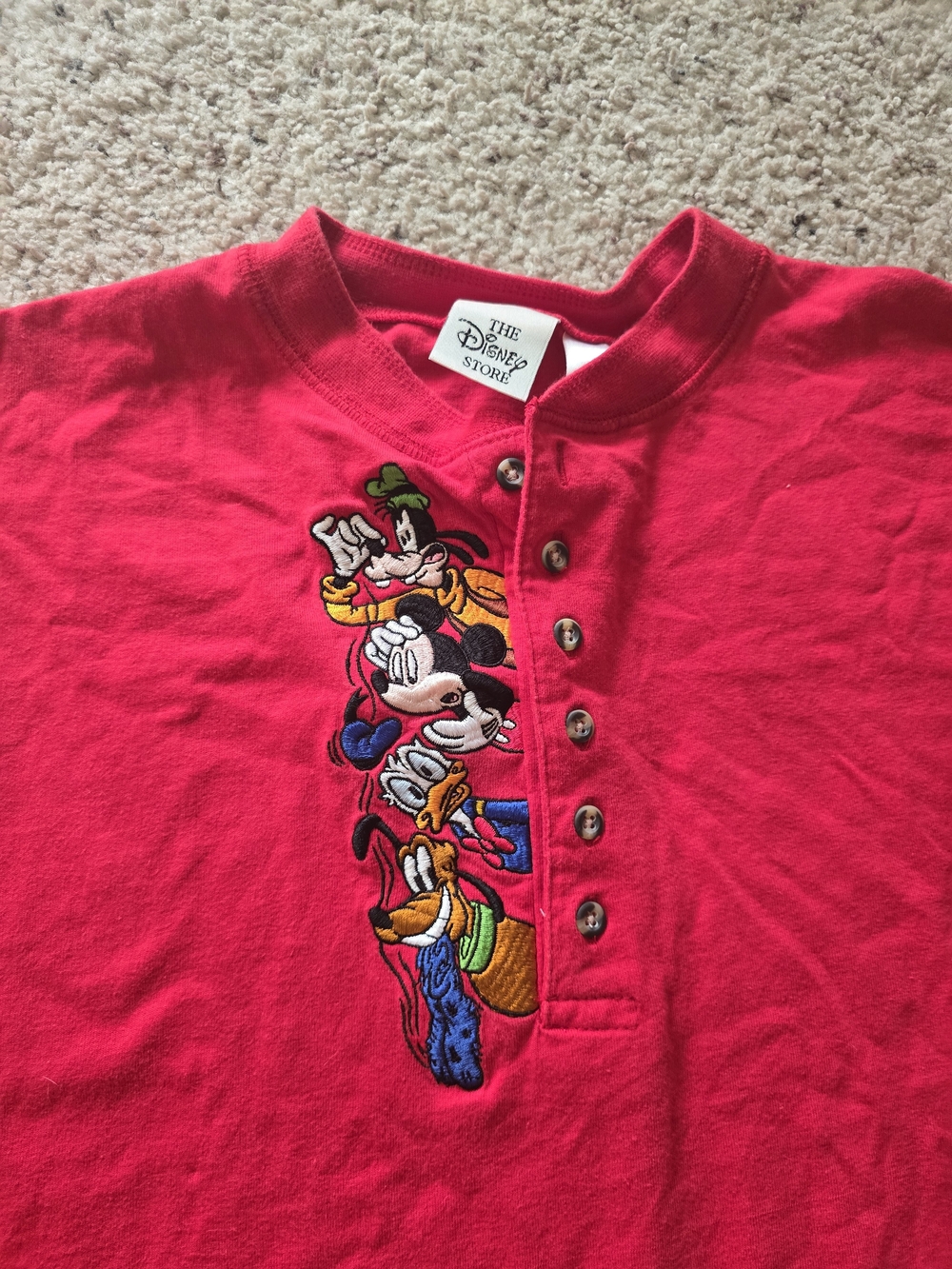 Disney Store Red Long Sleeve Shirt